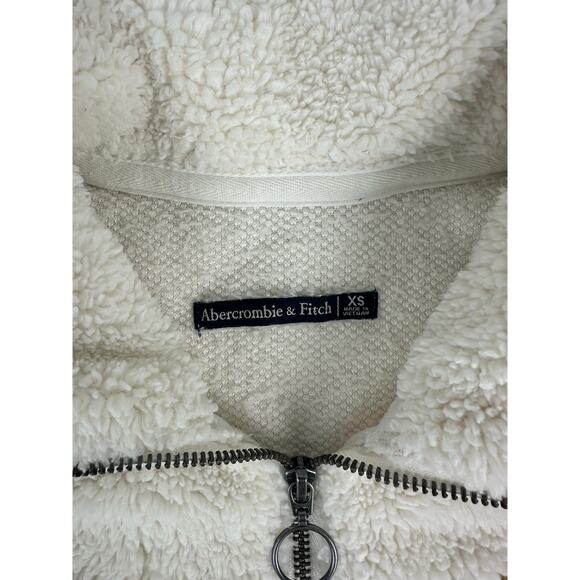 Abercrombie and Fitch Size XS Nordic Fleece Kangaroo Chevron Coat Zip Oversized - Picture 5 of 9